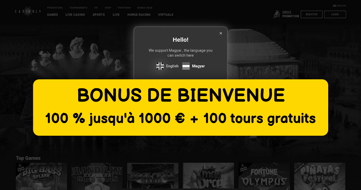 Casinoly Casino welcome bonus